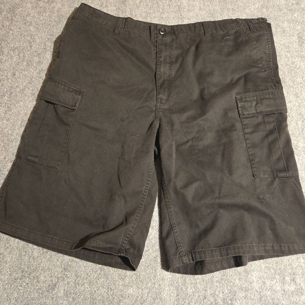 Rothco Ultra Force BDU Military Shorts Men XL Long Black Cargo Cotton Blend